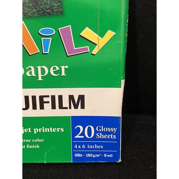 Fujifilm Family Photo Paper 20 Inkjet Printer Fuji Glossy 4X6 - Picture 3 of 4